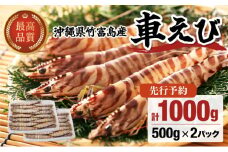 2025年 先行予約 車えび 1kg 竹富島産 冷凍車えび