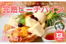 ☆新感覚の味わい☆ 桃のような芳醇な香りのする『西表島産 完熟ピーチパイン』 約13kg