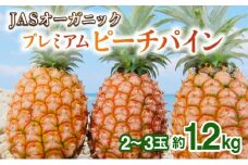 【JASオーガニック】プレミアムピーチパイン 約1.2kg 2～3玉